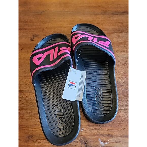 FILA Women's Slide Sandal Black Size Women's 10 New - Picture 1 of 6